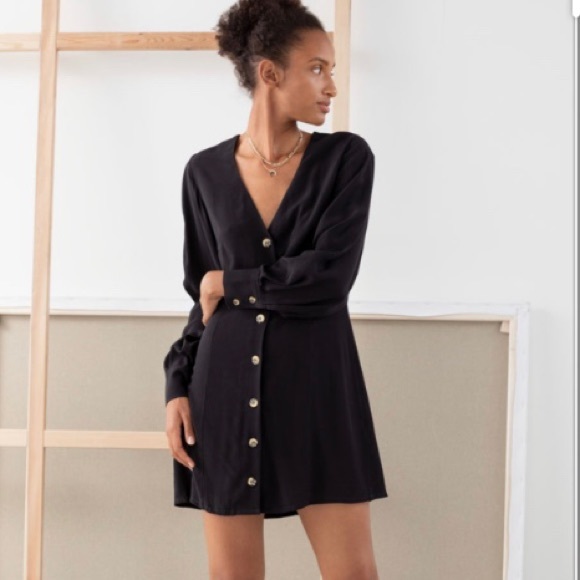 & Other Stories Dresses & Skirts - & other stories flowy button up mini dress size 2